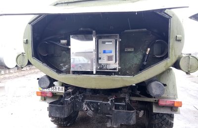 Вузол обліку пального в кузові паливозаправника